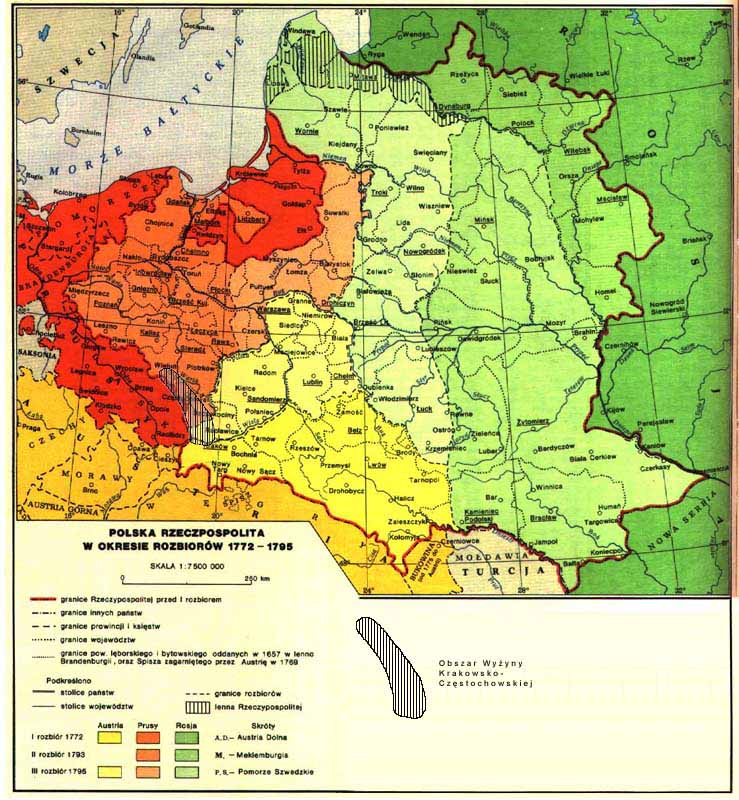 Mapa Po 3 Rozbiorze Polski 
